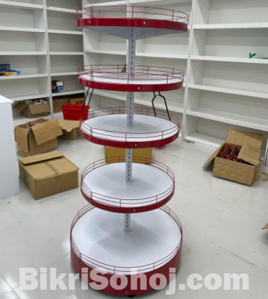 Round Gondola, Front Display Rack for Super Market,